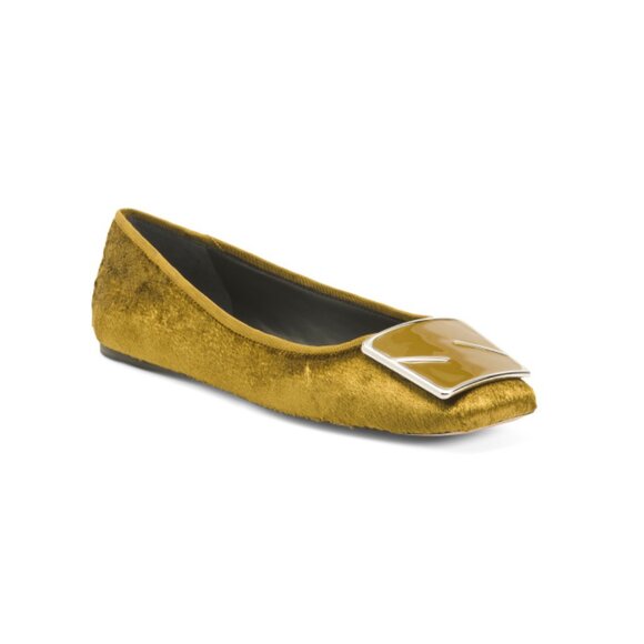 FRANCO SARTO chartreuse Amaya Flats - Picture 1 of 2